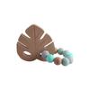 DIY Baby Personalized Name Leaf Pacifier Clips Holder Chain Teething Toys Gifts Wooden Ring Anti-drop Chains Babies