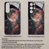 For Samsung S26 S25 S24 S23 S22 S21 S20 A56 A36 A16 Galaxy Moon Star Pattern 2D Phone Case Tempered Glass Cover