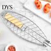 Durable Fish Grilling Accessory Grill Basket with Anti-scalding Handle Lockable Grate for Easy Portable Flipping Stainless Steel BBQ Tool Meats