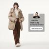 Tanboer Women's Mid-Length Hooded Loose Down Jacket 530750A