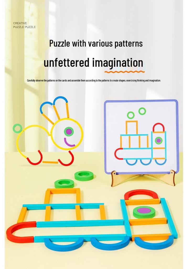 Kids' Creative Tangram Puzzle: Educational Logic and Building Blocks for Early Learning