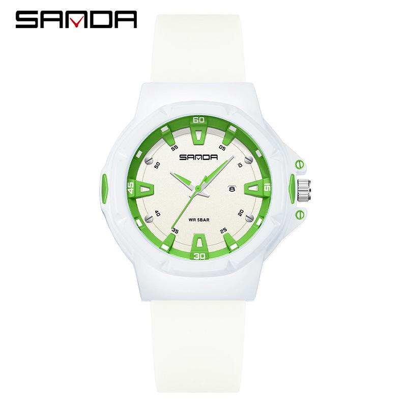 SANDA Quartz Watch: Stylish Casual Watch for Students with Calendar Feature.