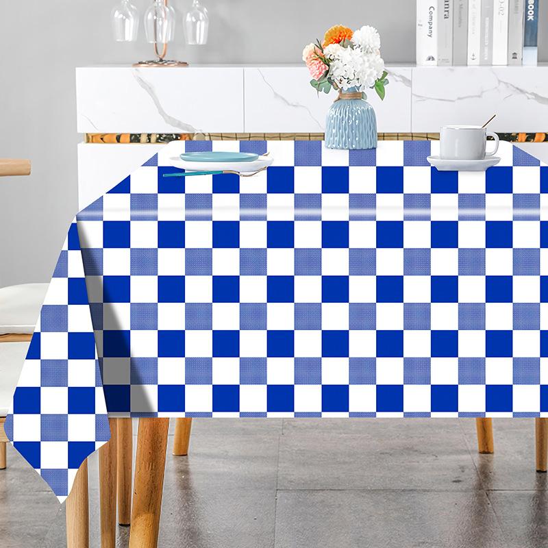 Factory Direct Sales Thickened Pe Plaid Tablecloth Tablecloth Disposable Party Supplies Waterproof And Oil-Proof
