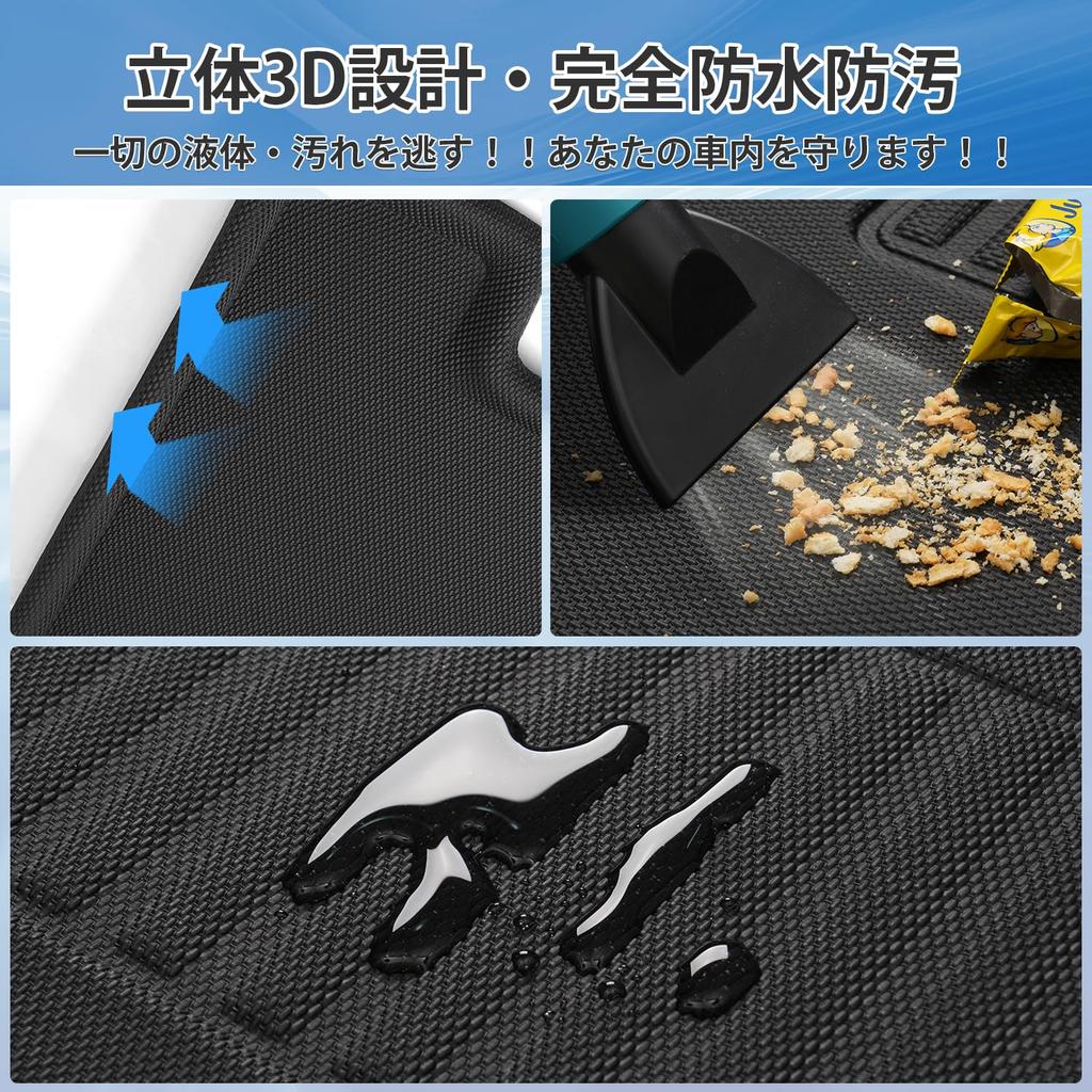 NEWXPE Floor Mats AUTO SPEC Honda NBOX 3D Waterproof Car Floor Compatible with NBOX 2nd Generation Custom September 2017 September Made of New Rubber