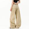 Oversized Cargo Pants Men Women Vintage Washed Straight Leg Casual Trousers American Style