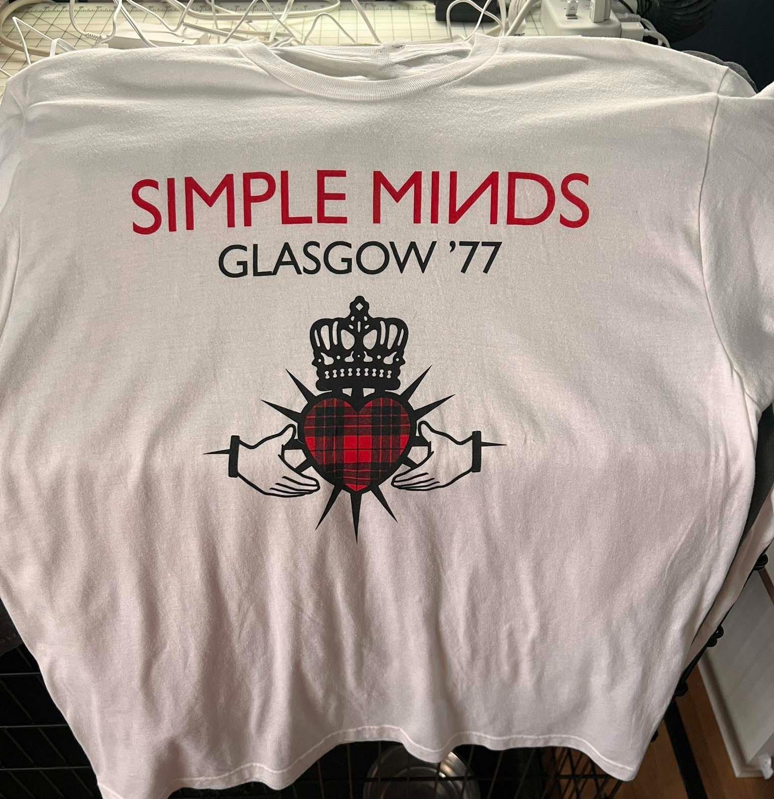 Simple Minds Band Glasgow 7 Heavy Cotton White S-5XL T Shirt US063 XL