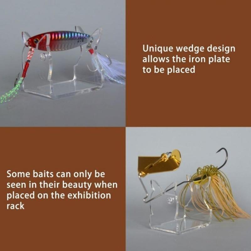 Clear Fishing Lures Easels for Baits Lure Display Fishing Lures Set Accessories X3UC