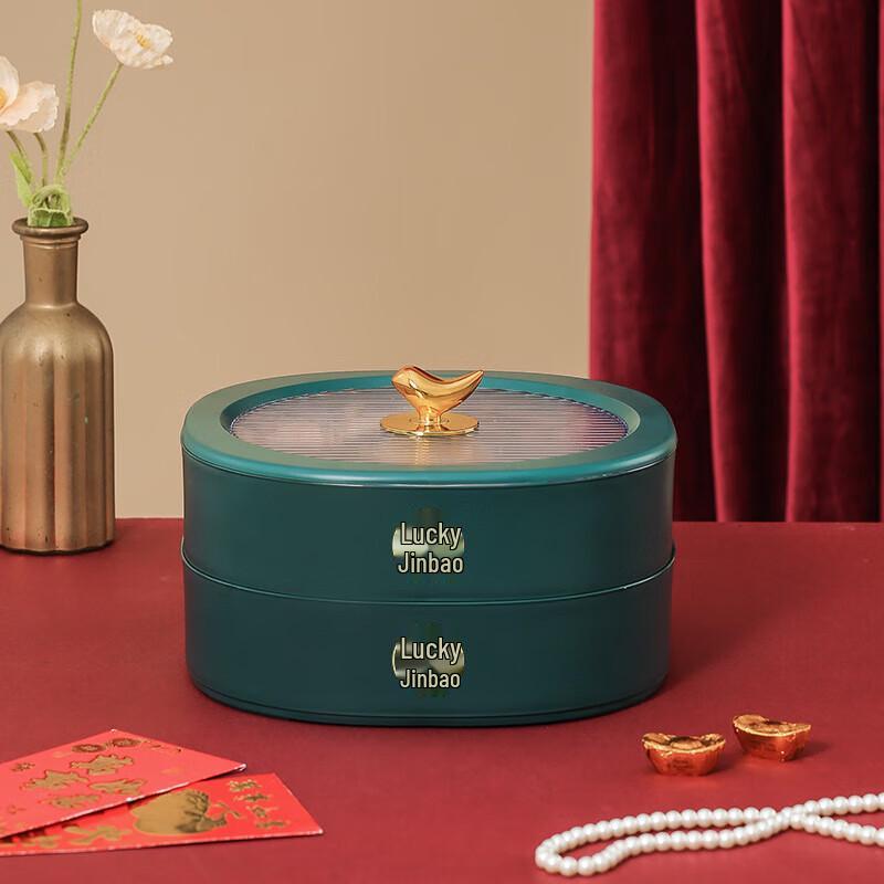 Huihuang Chinese Style Double-Layer Festive Snack & Candy Box