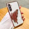 Gradient Butterfly Quicksand Phone Case For Samsung Galaxy M55 M54 M34 M14 M53 M52 M51 M23 M33 M21 M31 F15 Soft Silicone Cover