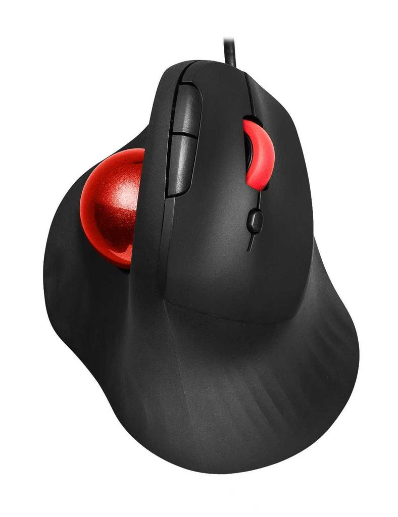 JOMAA Ergonomic Wired Trackball Mouse with Silent Button, Plug and Play, 6.56ft Cable