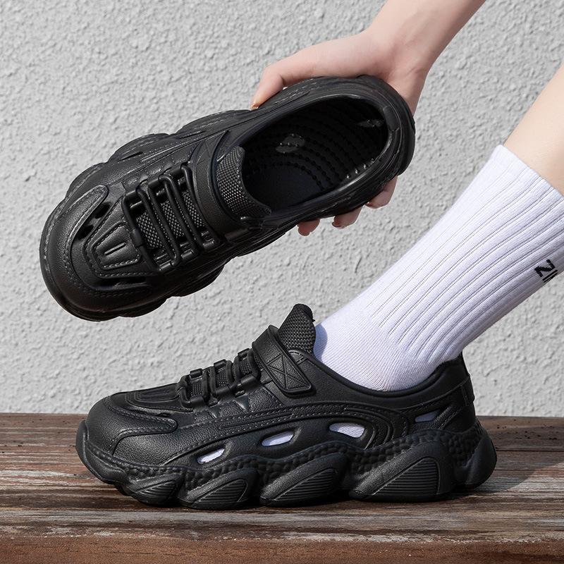 

Men s Trendy Eva Sandals Summer Man Outdoor Wear Thick Bottom Non-slip Breathable Cool Shoes Beach Shoes Men Fishing Waterproof 45 чорний