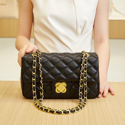 Fashion Single Shoulder Underarm Bag Women's Full Complement Diamond Chain Bag Summer Crossbody Bag Small Square Simple