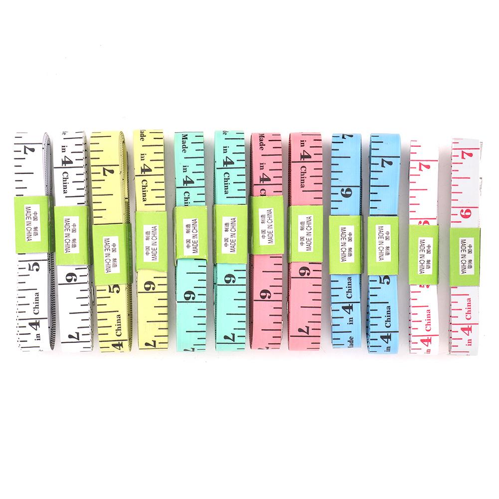 12pcs 150cm 60 Body Measuring Ruler Sewing Tailor Measuring Tape Soft Flat Sewing Ruler