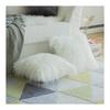 Cushion Cover Set of 2 Fluffy Cute Scandinavian Long Fur Girly Faux Fur Interior White (45 x 45 cm)