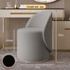 Modern Luxury Swivel Vanity Stool with Backrest: Solid Wood Makeup Chair