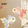 Parent Child Handicraft Activity DIY Mid Autumn Goldfish Lantern Kit for Kids, Handheld Glowing Fish Paper Lamp Soft LED String Light with Traditional