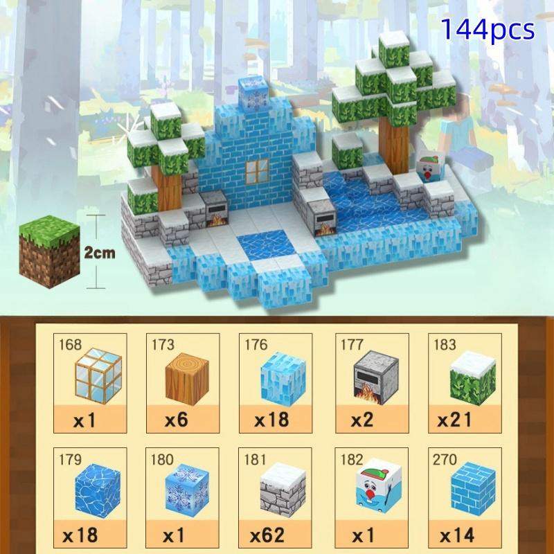 Non-Toxic Creative Magnetic Building Blocks Diy Assembly Architectural Set Tech Kids Toy For Children Christmas Gifts