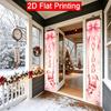 2D Flat - 2D Flat - 2pcs 2D Flat Spanish Merry Christmas Theme, 30.48X179.83 cm Polyester Door Couplets, Spanish FELIZ NAVIDAD Design, Suitable for Gi