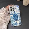 Coastal Sea Star Turtle Ocean Colored Silver frosted For iPhone Phone Case 17 16 15 14 13 12 11 Pro Max XR Plus Shockproof