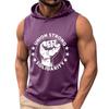 Men's Sleeveless Hoodie Lightweight Casual Hooded Tank Top Labor Day Graphic Print Muscle Fit Summer Shirt