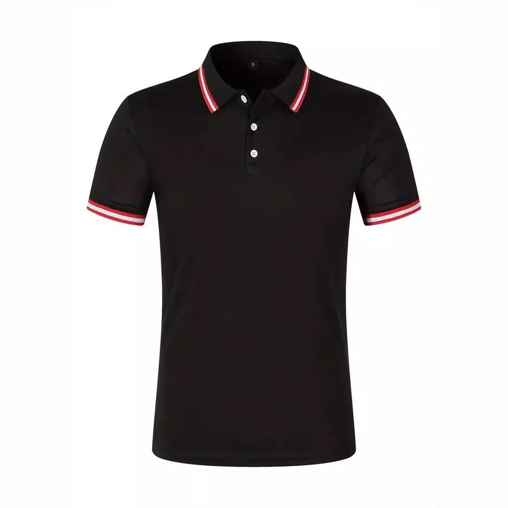 New Men's Casual POLO Shirt Buttons Ribbed Lapel Design Versatile T-shirt Tops Fashion Sweatshirt