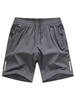 Men's Quick-Dry Ice Silk Sport Shorts - Casual Mid-Length Beach and Running Wear, Plus Size Available