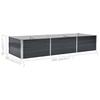 Garden Raised Bed Anthracite 240 X 80 X 45 Cm Galvanized Steel