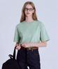 BASIC HOUSE Women'S 40-Count Relaxed Fit Crew Neck Short Sleeve T-Shirt Mint Lats0209
