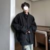 Men's Stand-Collar Woolen Coat - American Silhouette, Heavyweight Short Jacket for Spring/Autumn