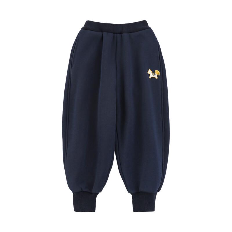 YOYO Girls 2025 Winter Fleece-Lined Horse Jogger Sweatpants 80 cm