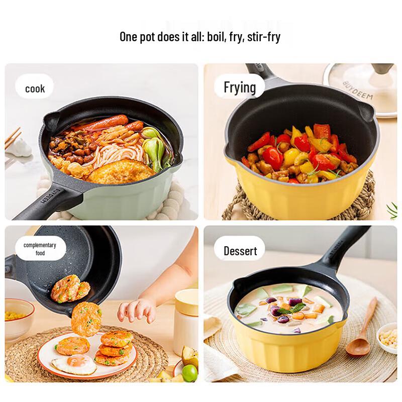 Buydeem 18cm Non-Stick Enamel Milk Pot