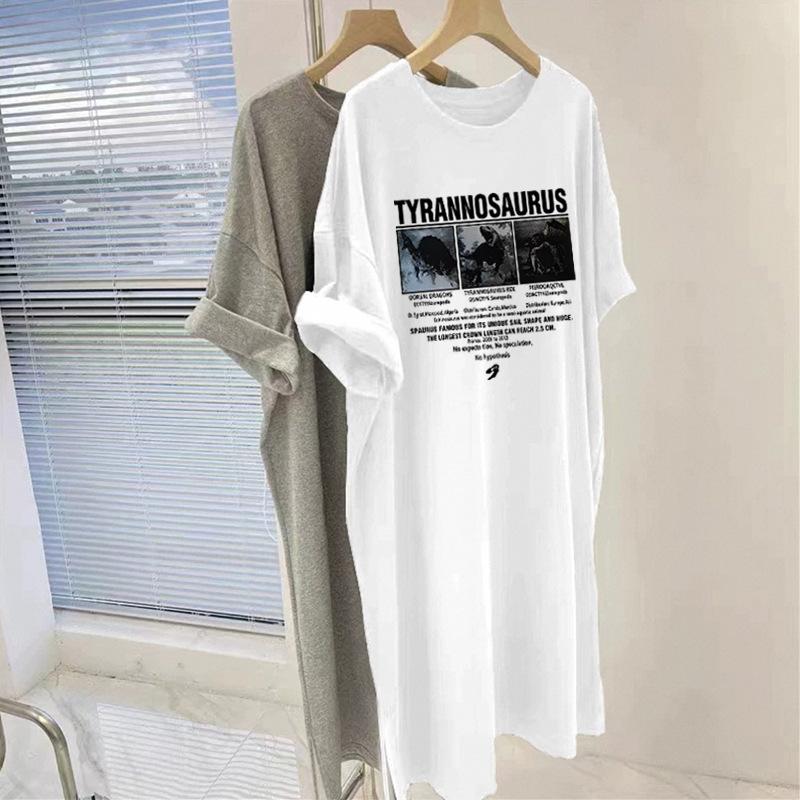 Maternity Summer Dress Pregnant Mother New Fashion Short Sleeve Loose Long Knee Maternity Skirt Summer