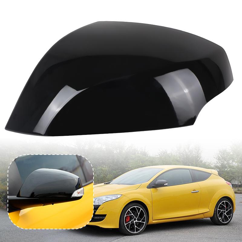 Side Mirror Cover Glossy Black For Renault Megane MK3 2008 2009 2010 2011 2012 2013 2014 2015 Exterior Rearview Mirror Cap