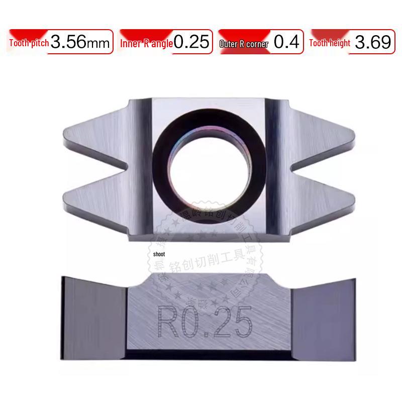 40° CNC Lathe Tool Holder Double Tooth Pulley for Quenched Cast Iron and Steel Parts (2.34/3.56)