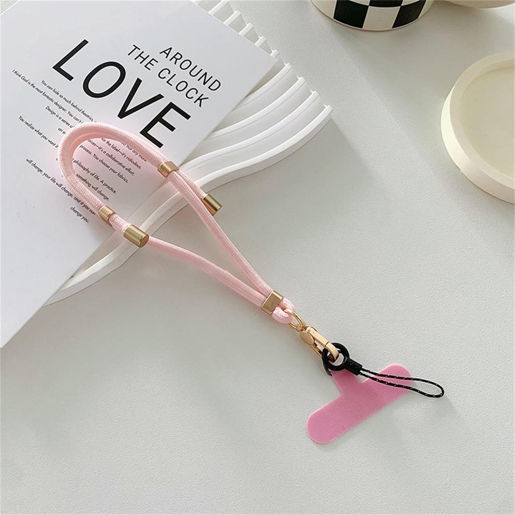 Luxury Metal Nylon Short Lanyard Phone Strap Keycord Hanging Trousers Accessories Stylish Anti-loss Keychain Wrist Rope Starp
