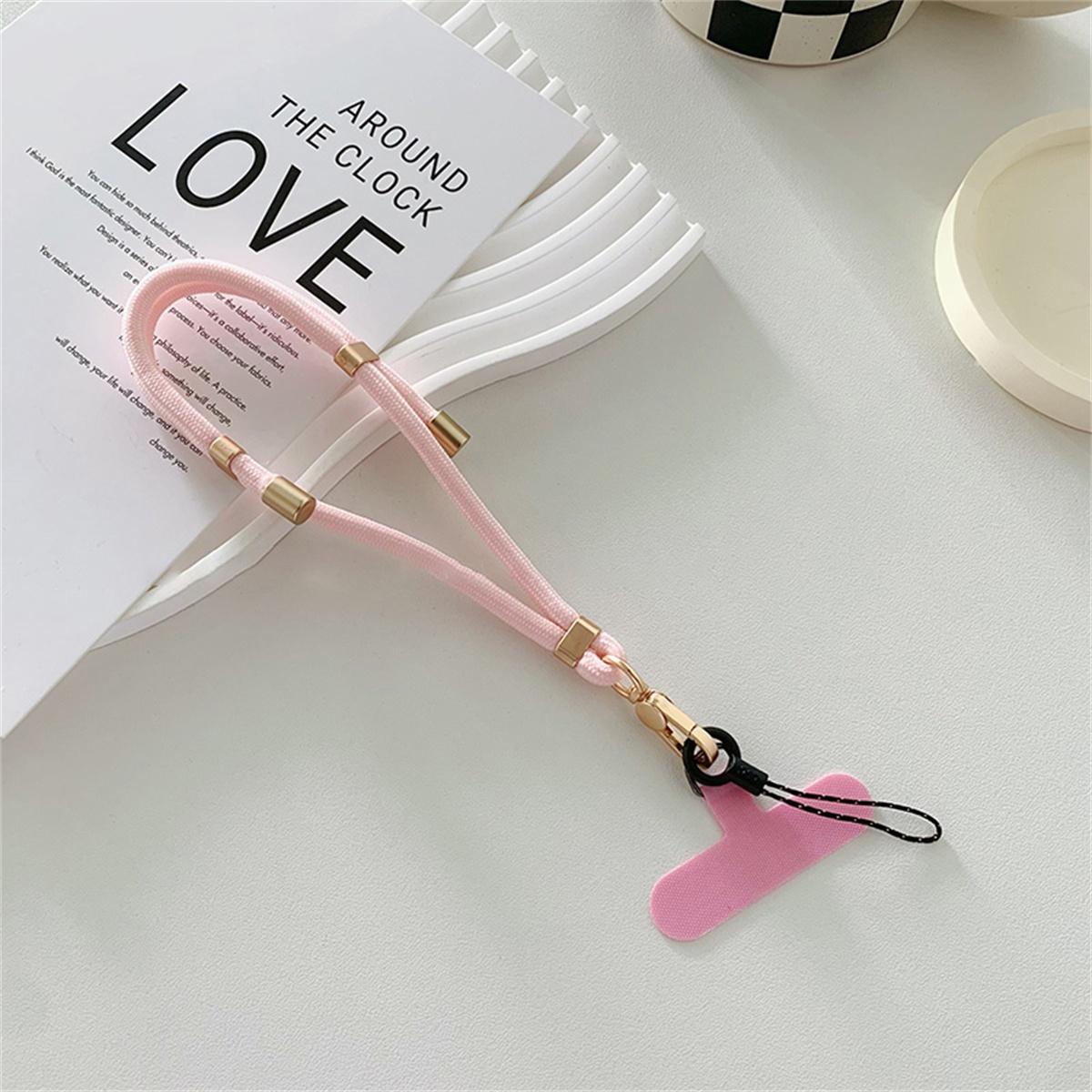 

Luxury Metal Nylon Short Lanyard Phone Strap Keycord Hanging Trousers Accessories Stylish Anti-loss Keychain Wrist Rope Starp
