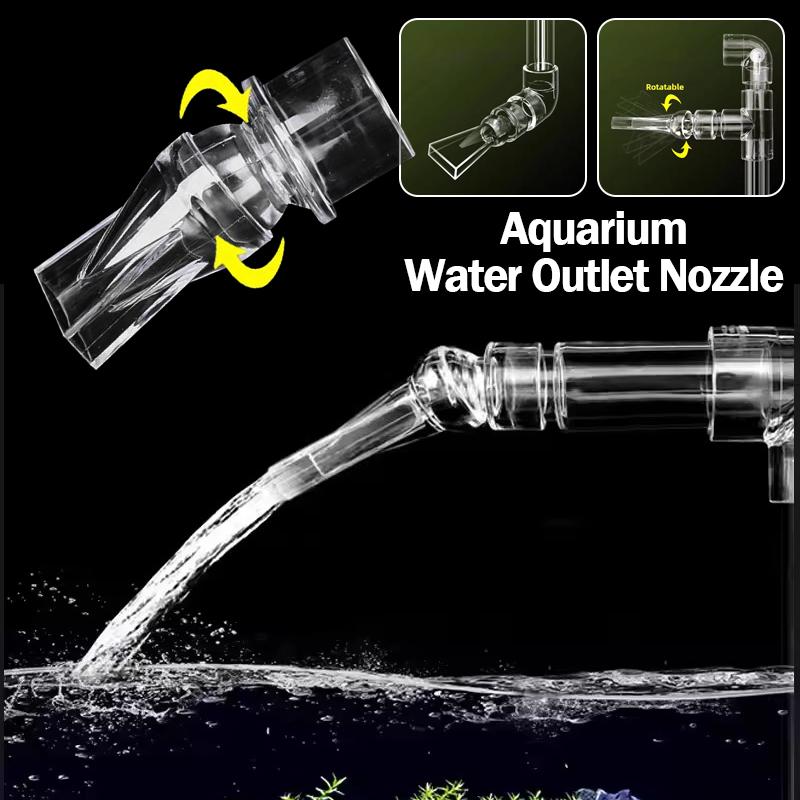 Acrylic Fish Tank Duckbill Nozzle Adjustable Aquarium Filter Pump Rotating Water Outlet Return Pipe Connector Plumbing Fitting