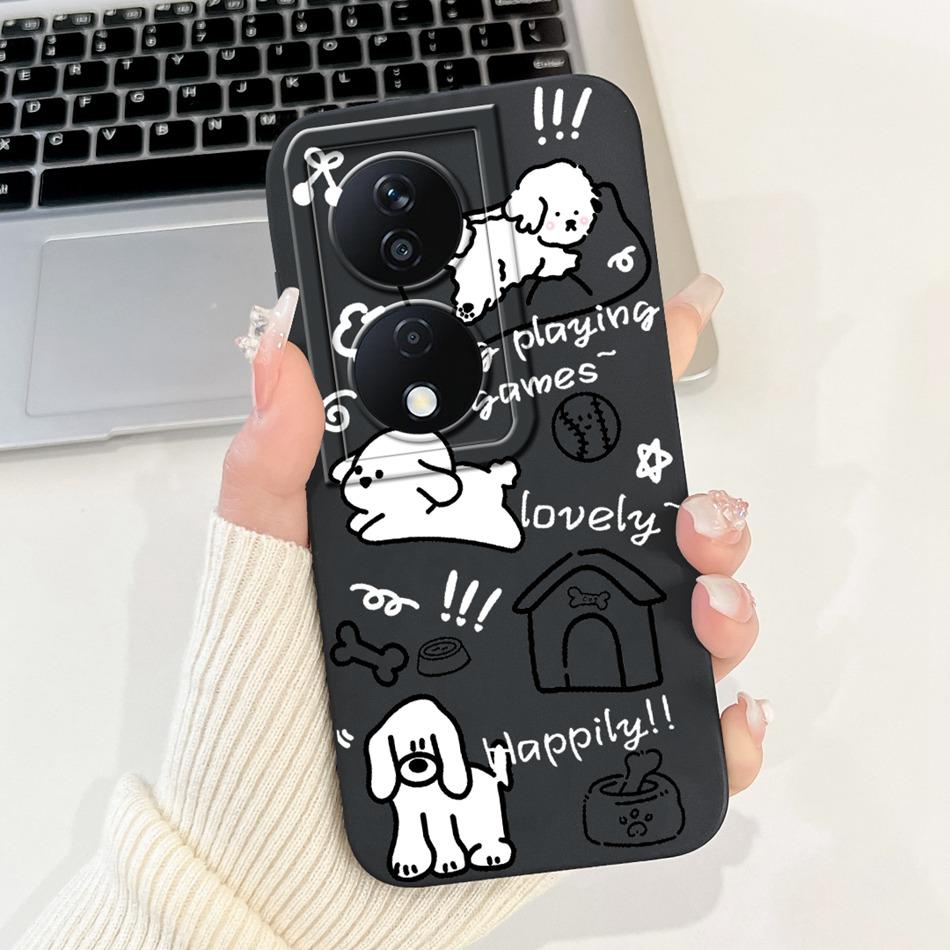 For Honor X7b Cute Panda Rabbit Cartoon Case HonorX7b X 7B 4G CLK-LX1 LX2 LX3 Camera Protective Soft Silicone Phone Cases