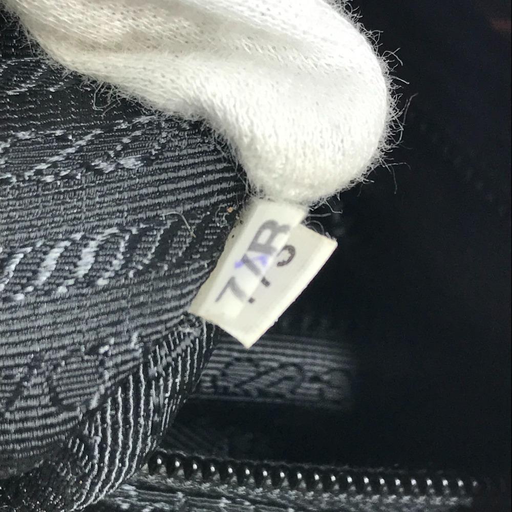 PRADA Flower pattern triangle logo Handbag Shoulder bag, 2-way bag Tote Bag