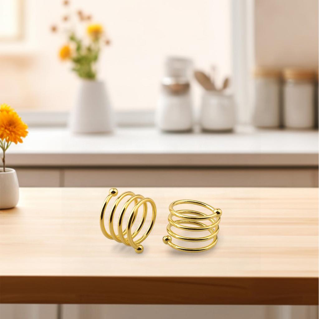 Elegant Napkin Rings 12 Pcs Handcrafted Metal Holders Suitable for Weddings Birthday Parties and Family Gatherings