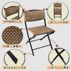 YOGOTO Folding Rattan Handcrafted Rattan Water With Rattan Rattan Style Garden Easy Good Veranda Dining Dining Garden For For 1 Piece Chair, Weave,