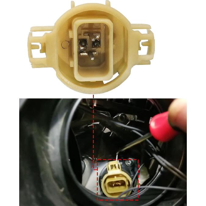 4300K PSX24W 2504 Fog Light Bulbs, Halogen Headlight Bulb Daytime Running Lamps DRL Headlights DC12V 24W, 2PACK