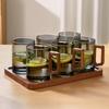 High-End Luxury Glass Cup Set with Handle for Tea, Water, or Guest Reception (Living Room or Office)