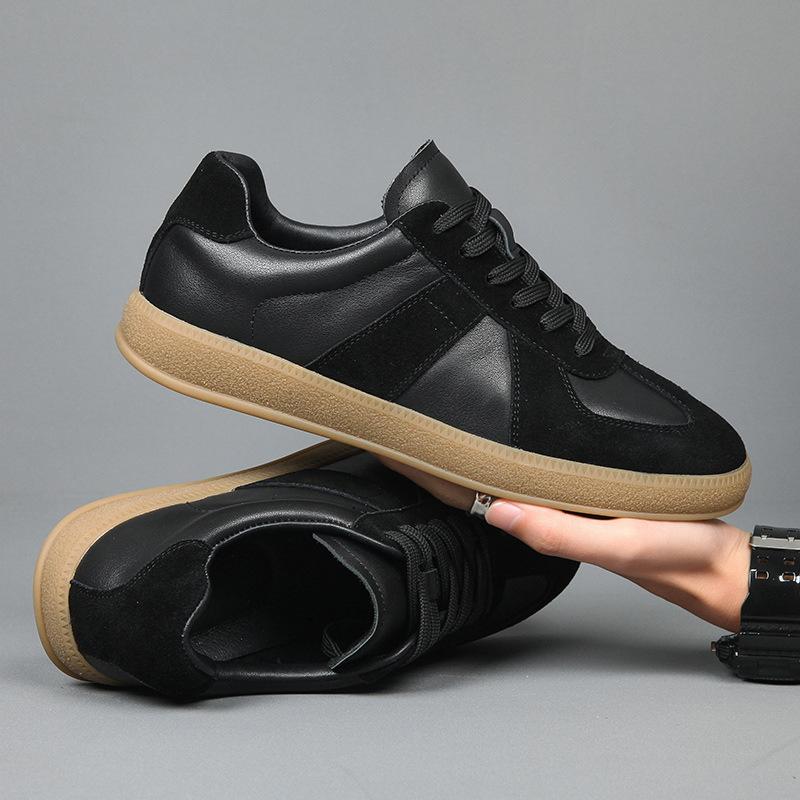 2025 Autumn New Men's Genuine Leather Sports and Leisure White Shoes Trendy Versatile Board Shoes