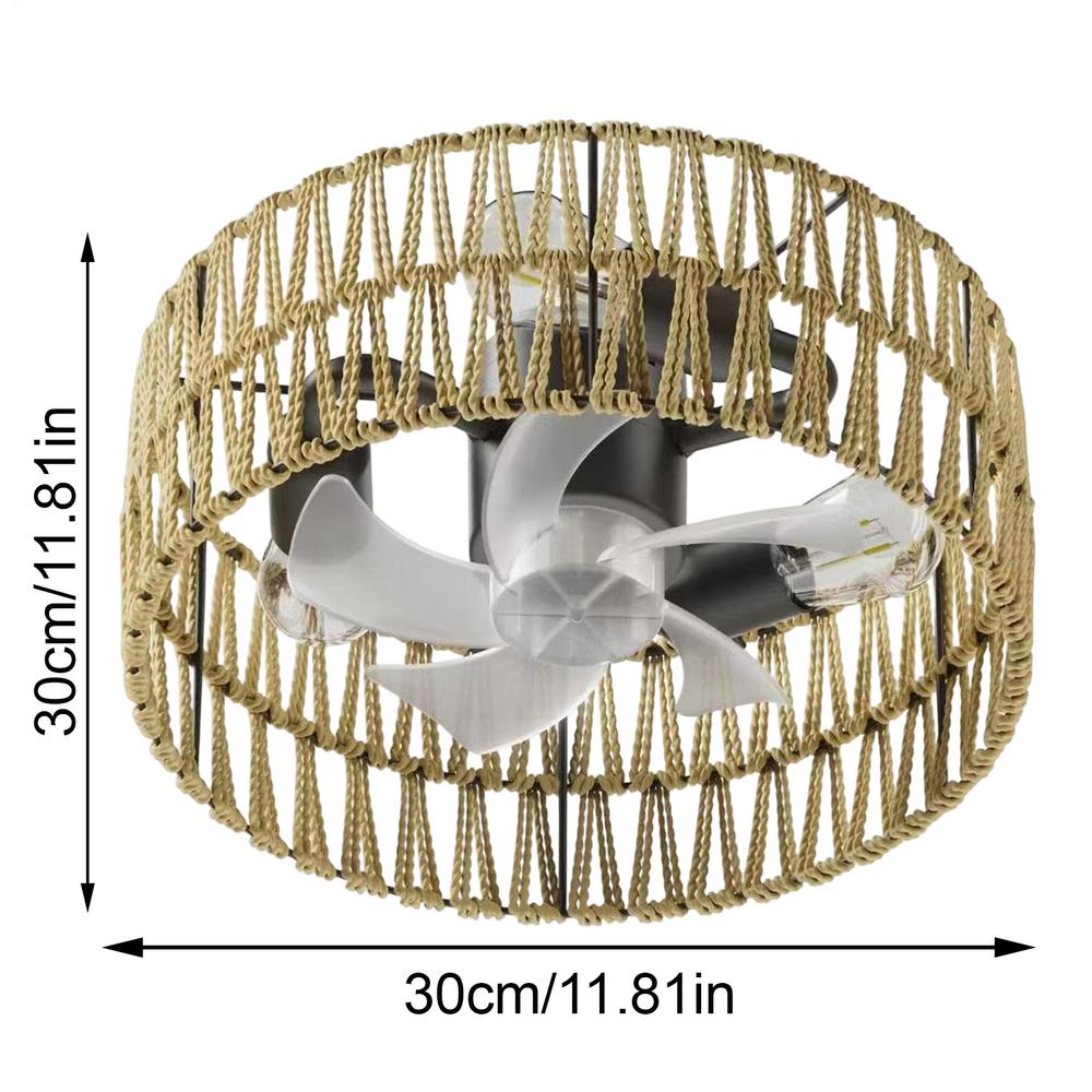 Ceiling Fans With Lights Modern Flush Mount Dimmable Bohemian Style LED Ceiling Light For Home Bedroom Kitchen Bathroom Outdoor