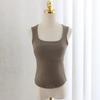 Women's 2025 Winter Korean-Style Slimming Warm Vest with Chest Pads - White, Non-See-Through