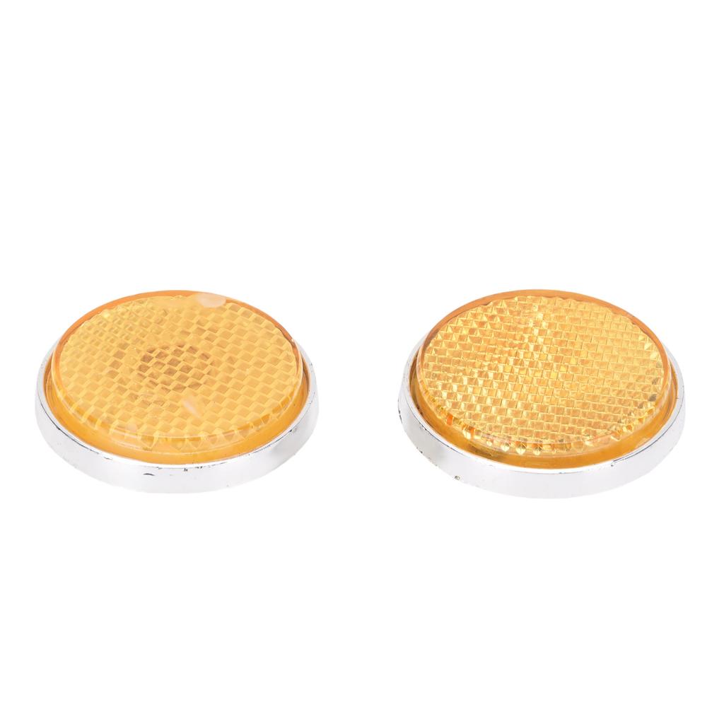 2PCS Front Fork Cover Reflector Amber M6 Bolt Motorcycle Round Front Fork Reflective Cover Replacement for C70 CB100