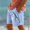Men's Animal Shark Ocean Shorts Summer Shorts Beach Shorts Mid Waist Hawaiian Casual Outdoor Holiday