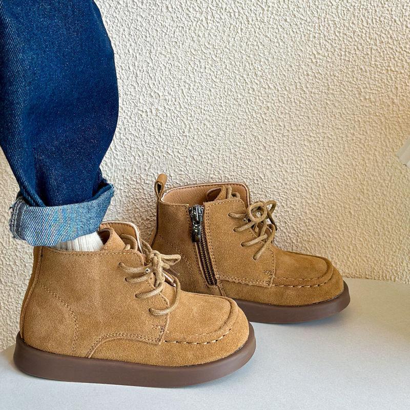 

Little Boys Shoes Fashion Kids ankle boot child leather shoes 1-6Years Old babys Ankle Boot Mocha nude booties Brown Coffee 22 коричневий