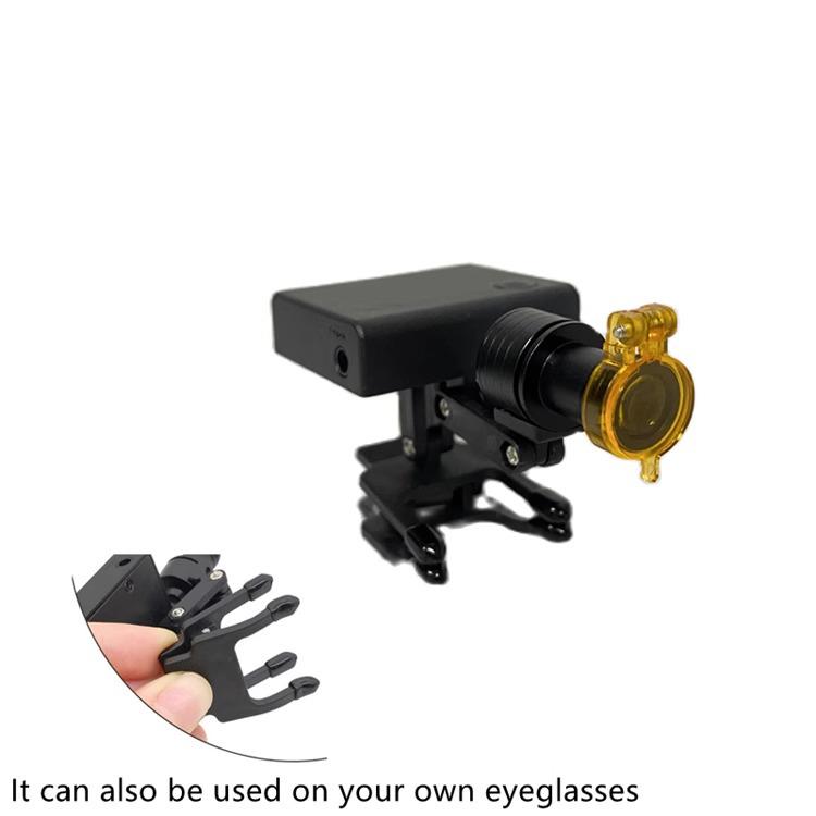 Integrated LED Dental Headlamp with Filter – Ultra-Bright, Wireless, Clip-On, Four-Level Adjustable Brightness